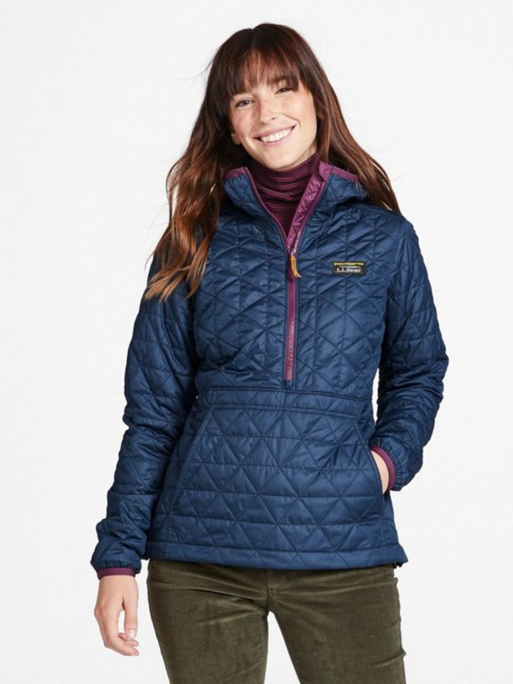 LLBEAN SZ SM Katahdin Insulated Pullover BLUE